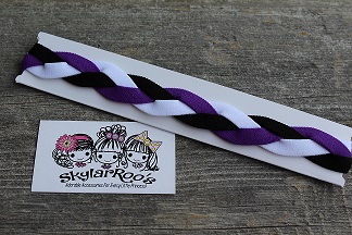 Purple/Black/White Sports Headband