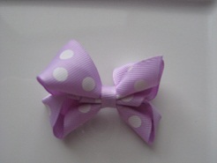 Lavender with White Polka Dots