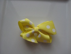 Yellow with White Polka Dots