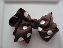 Brown with White Polka Dots