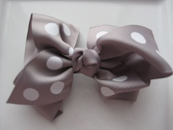 Gray with White Polka Dots