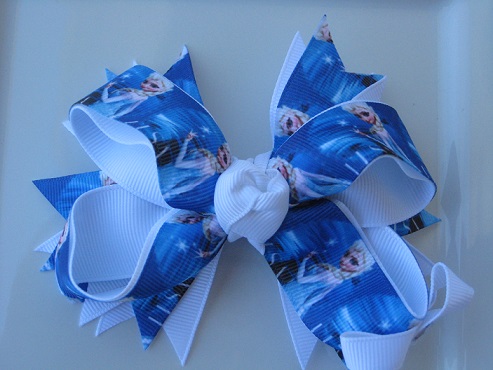 White Elsa Double Knot Bow