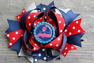 Cleveland Indians Hair Bow #2