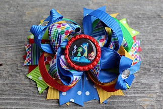 Inside Out Inspired Hair Bow