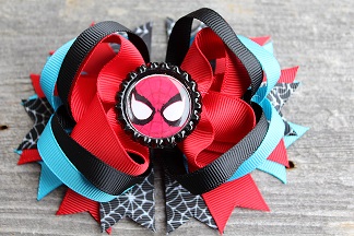Spiderman Inspired Hair Bow